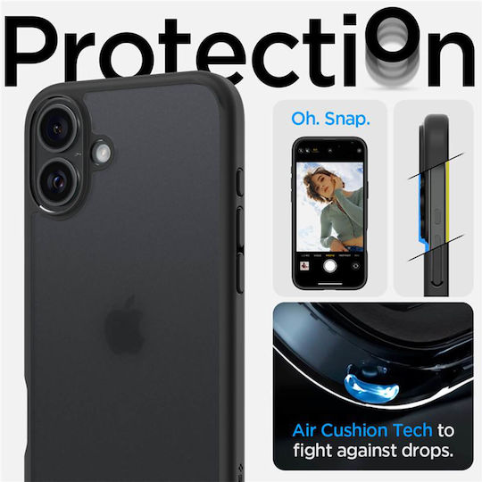 Spigen Ultra Hybrid Back Cover Plastic Frost Black (iPhone 16 Plus)