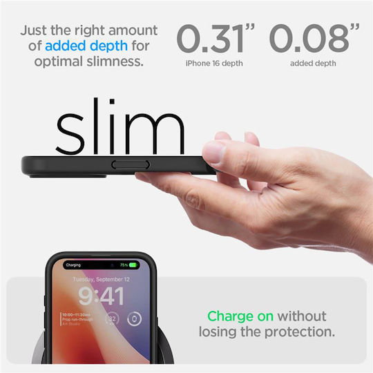 Spigen Ultra Hybrid Back Cover Plastic Frost Black (iPhone 16 Plus)