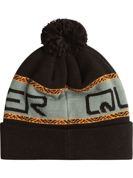 Summit Pom Pom Beanie Beanie Knitted in Black color