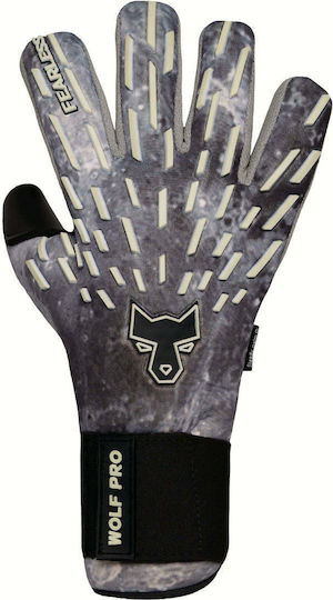 Fearless Goalkeepers Wolf Pro Adults Goalkeeper Gloves Gray