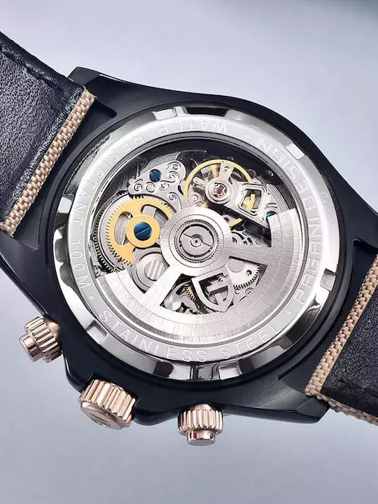Pagani Design Immix Мъжки часовник Механичен Хронограф Тюркоазен