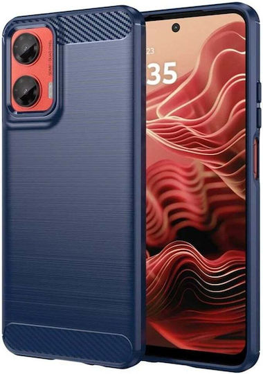 Techsuit Carbon Back Cover Silicone Blue (Moto G35)