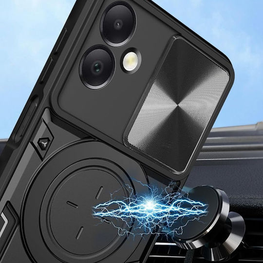 Techsuit CamGuard Pro Umschlag Rückseite Silikon Schwarz (Honor 200 Smart)