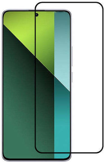 Full Face Tempered Glass Μαύρο (Redmi Note 13 Pro+)