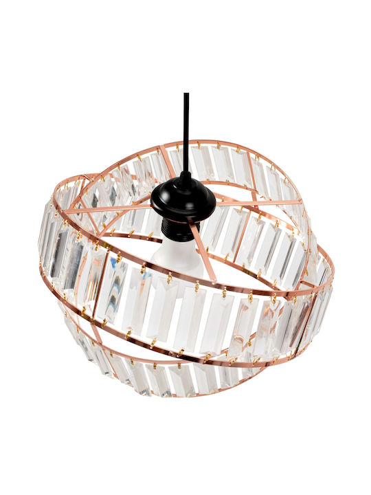 Toolight Hängelampe Rose Gold mit Kristallen