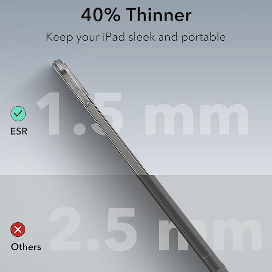 ESR Classic Hybrid Flip Cover Ανθεκτική Διάφανη (iPad Pro 2024 13")