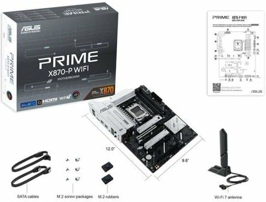 Asus PRIME X870-P WIFI Motherboard ATX με AMD AM5 Socket 90MB1IS0-M0EAY0