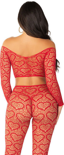 Leg Avenue Crop Top Red
