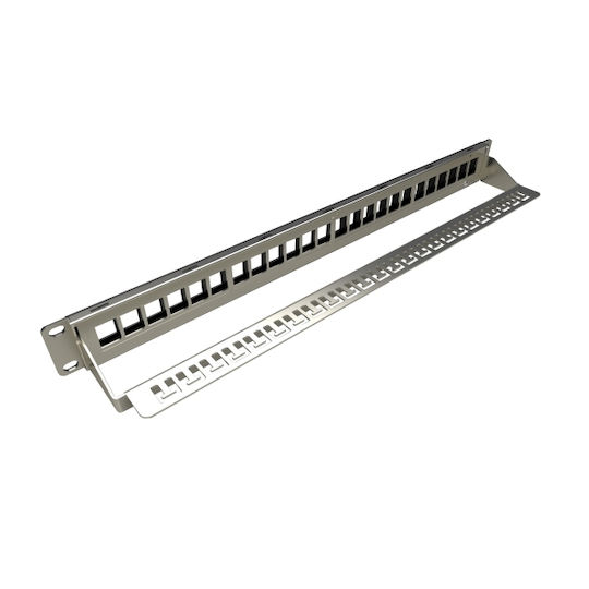 Solarix 19" Unbestücktes Modulares Patchpanel 24 Ports 1HE Sx24m-0-stp-bk-uni-n