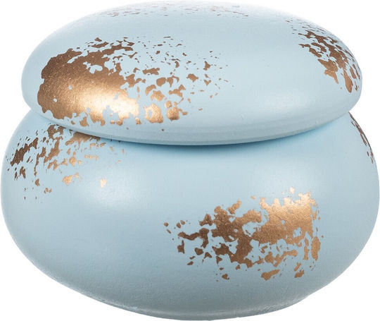 Ceramic Macaron Jewelry Box Gold Patina 5x7cm K883 Nv-1200883