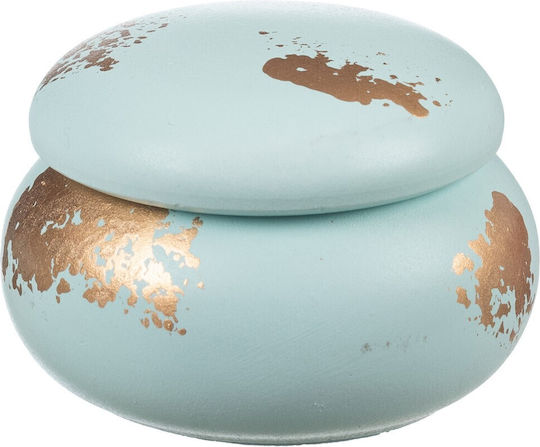 Ceramic Macaron Jewelry Box Gold Patina 5x7cm K883 Nv-1200883