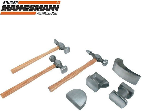 Hammer Anvil Set 7 Pieces Mannesmann 20700