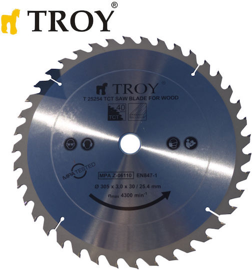 Troy Schneidscheibe Holz mit 60 Zähnen