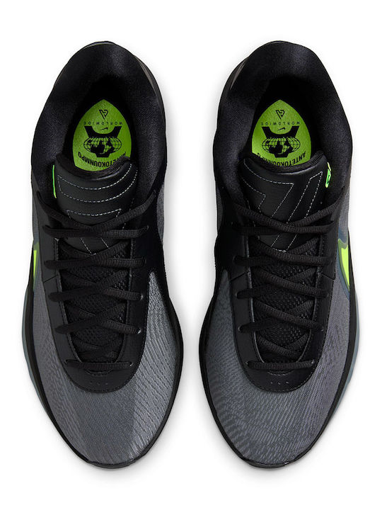 Giannis Freak 6 Low Basketball Shoes Black / Volt / Cool Grey / Stadium Green