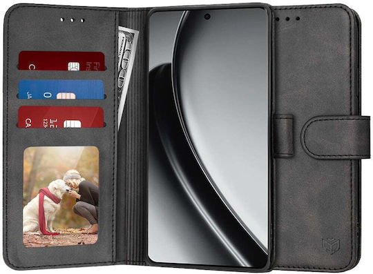 Techsuit Book Δερματίνης / Σιλικόνης Μαύρο (Realme GT 6 / GT 6T)