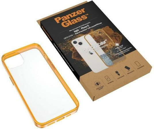 PanzerGlass ClearCase Silicone Orange Back Cover for iPhone 13