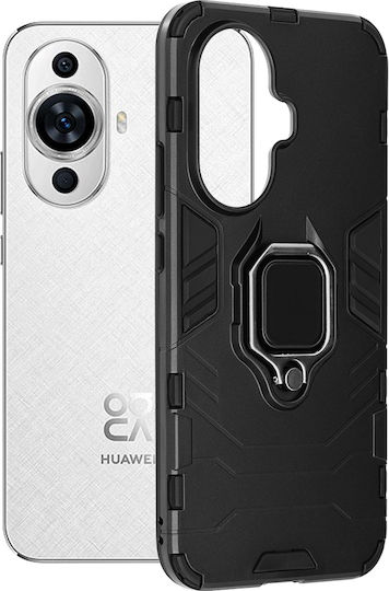 Techsuit Umschlag Rückseite Silikon Schwarz (Huawei Nova 12s)