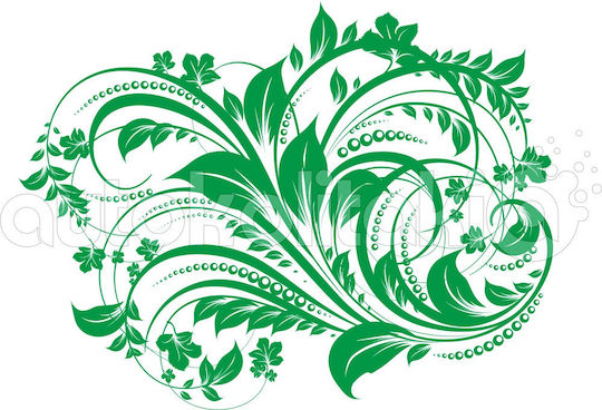 Abstract Foliage Wall Sticker 70cm X 55cm