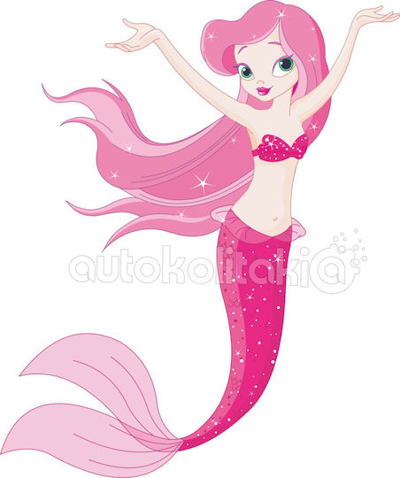 Wall Sticker Shiny Mermaid 60cm X 70cm
