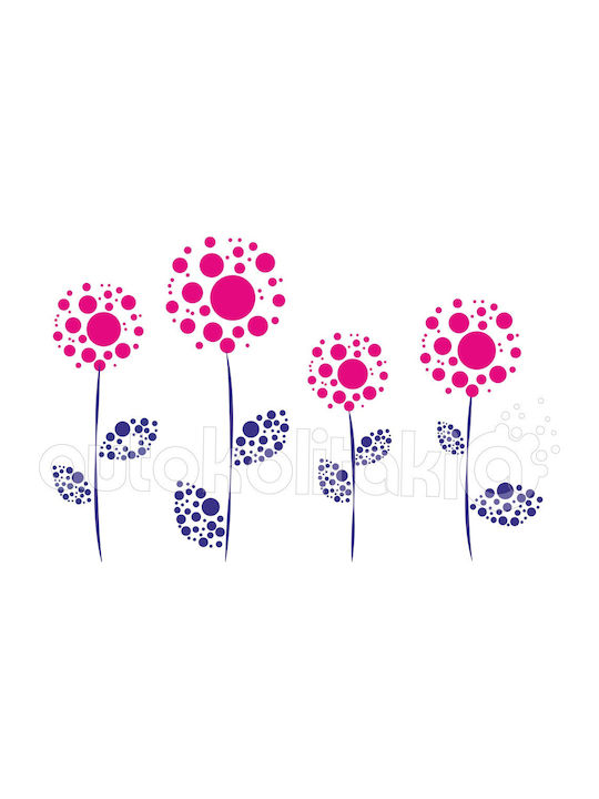 Wall Sticker Circular Flowers 50cm X 30cm