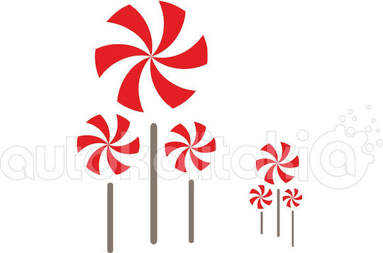 Wall Sticker Wind Flowers 100cm X 100cm