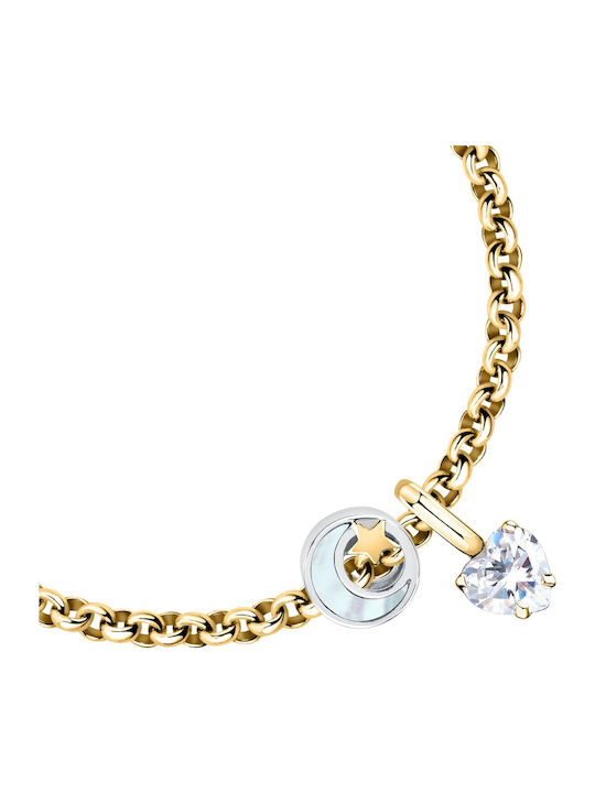 Morellato Damen Armband aus Silber Vergoldet mit Zirkon