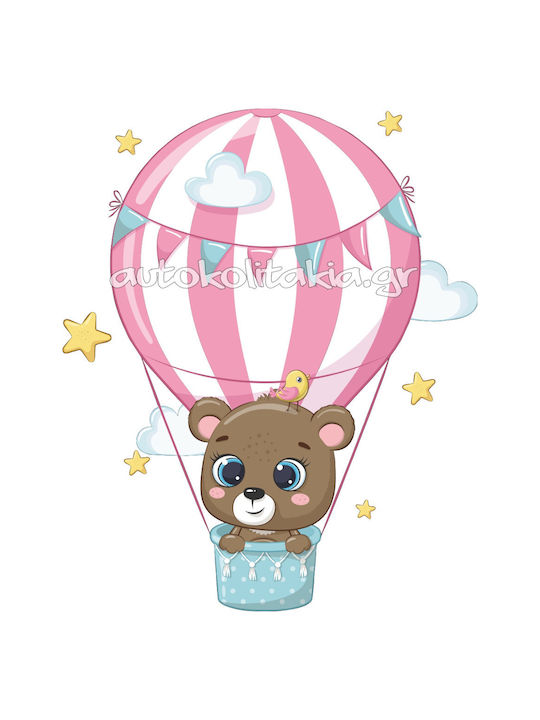Wall Sticker Hot Air Balloon Bear 50cm X 60cm