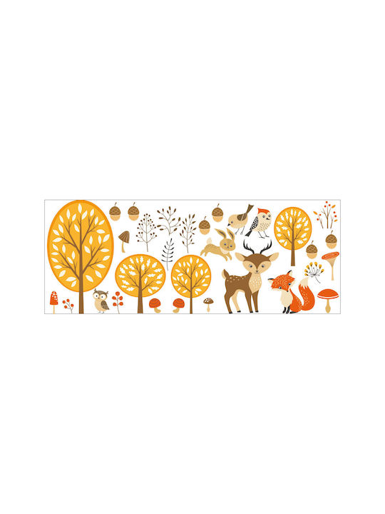 Kids Wall Sticker Forest Animals 130cm X 50cm
