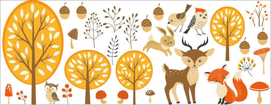 Kids Wall Sticker Forest Animals 130cm X 50cm