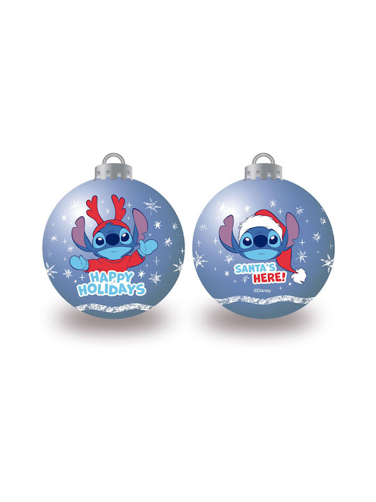 Hängendes Kugel Ornament Ornament Kunststoff Blau 6cm Set 6Stück