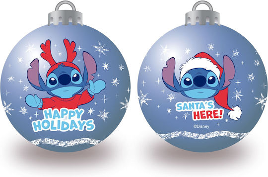 Set of 6 Blue Plastic Ball Ornaments 6cm