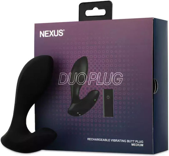 Nexus Vibrating Anal Plug Remote Control Black