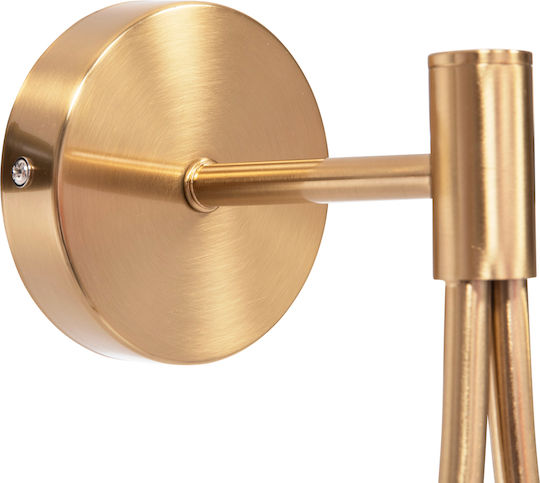 HomeMarkt Bais Modern Wall Lamp with E27 Lamp Bulb Base Gold 21x4cm
