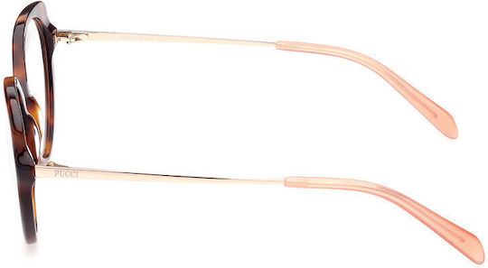 Emilio Pucci Γυναικείος Σκελετός Γυαλιών Cat Eye Καφέ EP5193 052