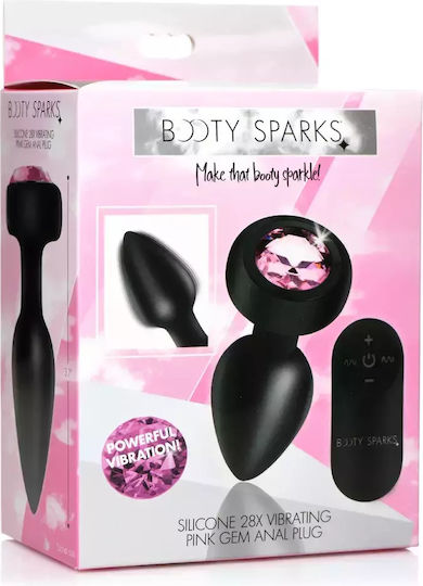 Xr Brands Vibrating Silicone Anal Plug Remote Round Small