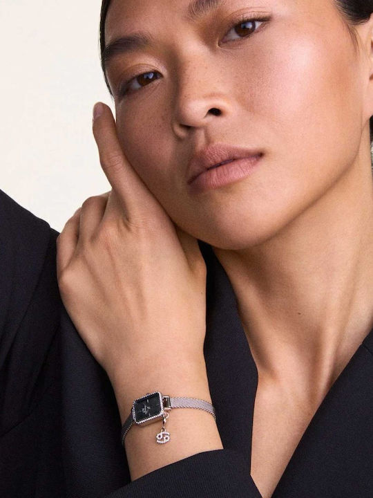 Daniel Wellington Quadro Women's Watch with Silver Metal Bracelet