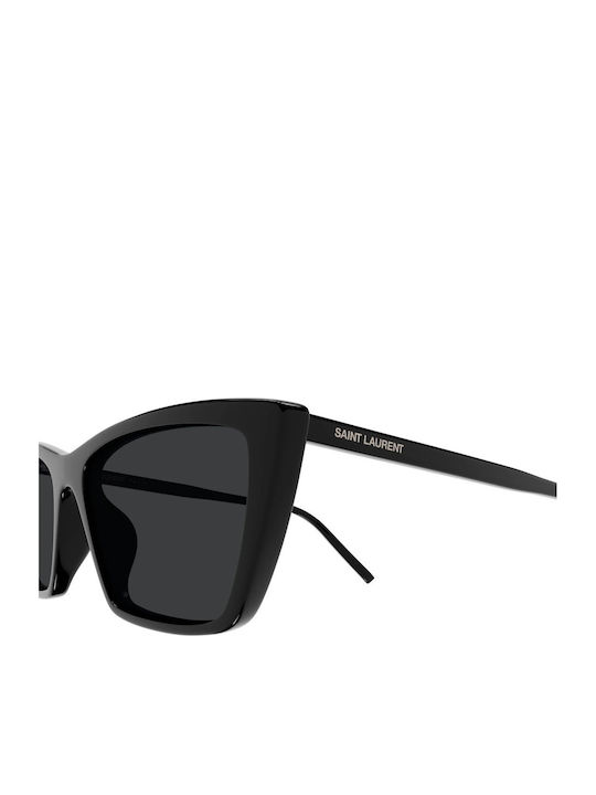 Ysl Mica Women's Sunglasses with Black Plastic Frame and Black Lens SL 737 001