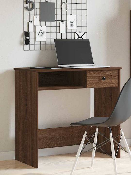 Desk Wooden Brown Oak 80x40x75cm