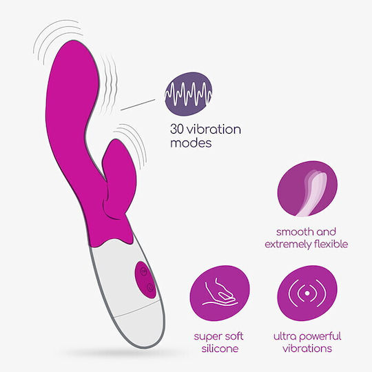 Sweetvibes Vibrator Iepurele 20cm Fuchsia