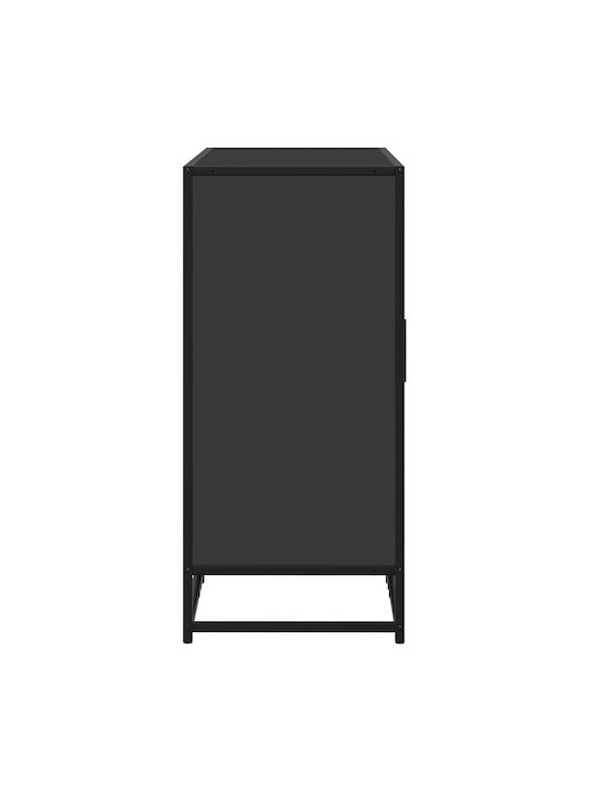 Μπουφές από Ξύλο & Μέταλλο Μαύρος 92x35x76cm