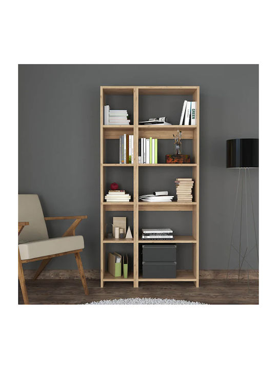 Bookcase Alkathi Oak Shade 77x22x160cm