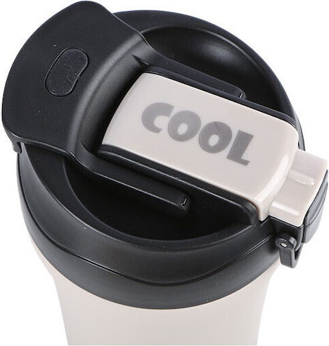 Nava Glas Thermosflasche Rostfreier Stahl BPA Frei 450ml Gray mit Stroh