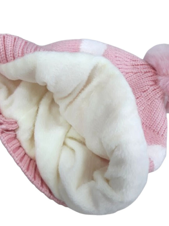 Kinder Mütze Gestrickt Rosa