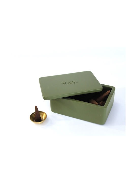 20 Aromatische Räucherkegel Weißer Salbei Zementbox Salbeigrün Wxy