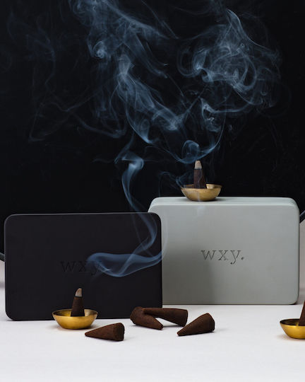20 конуса тамян Пало Санто циментова кутия черна Wxy