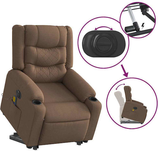 Relax Armchair Massage with Footstool Coffee 77x93x99cm