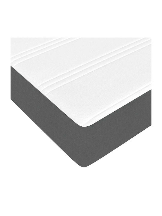 King Size Bed Base Upholstered with Fabric Dark Gray with Slats & Mattress 180x200cm 3311242