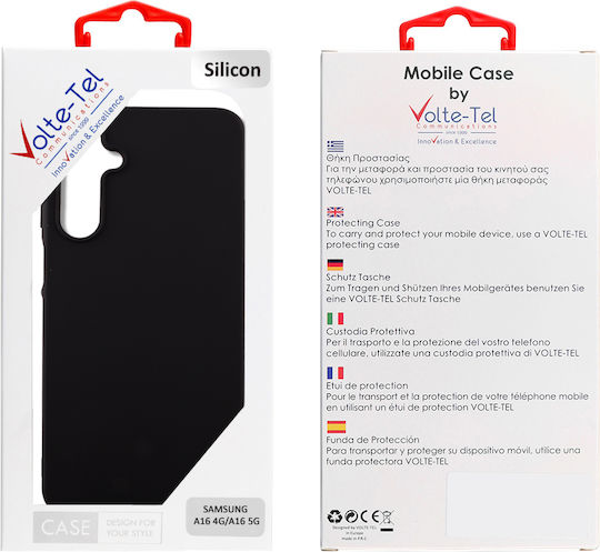 Volte-Tel Back Cover Silicon cu Curea Negru (Galaxy A16)