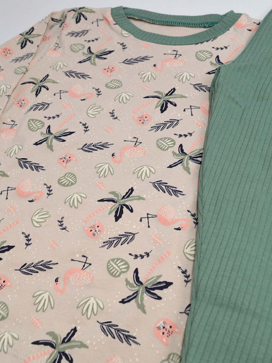 Extan Bebe Kids' Pajamas Winter Beige/mint