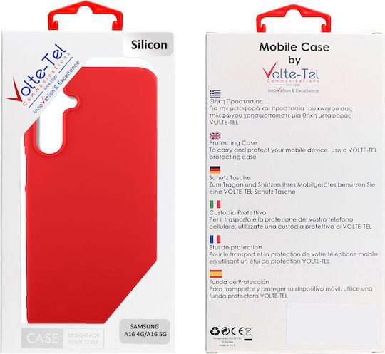 Volte-Tel Back Cover Din Silicon Cu Curea Roșie (Galaxy A16)